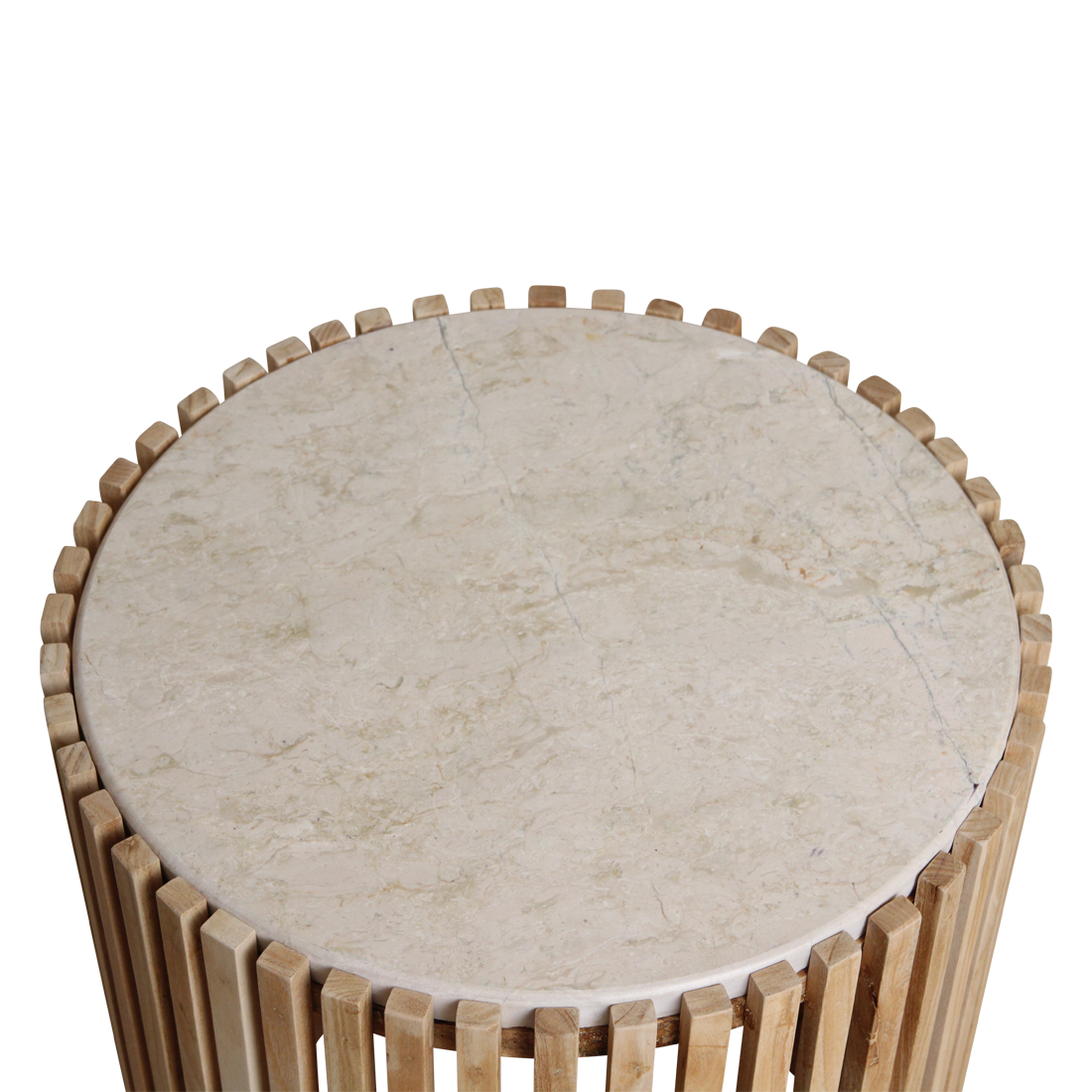 Infinity round marble side table