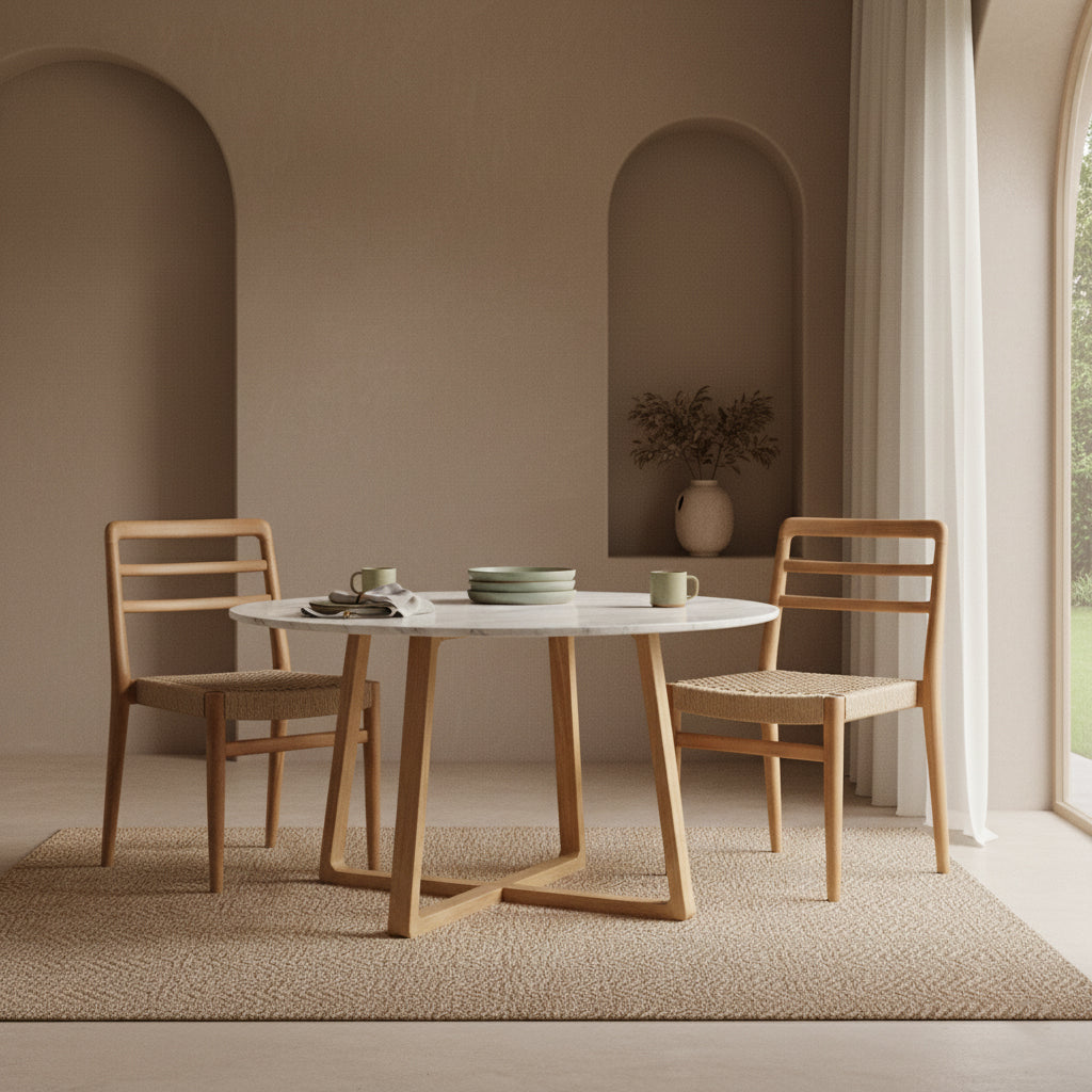 Infinity round marble dining table - Ø 120 cm
