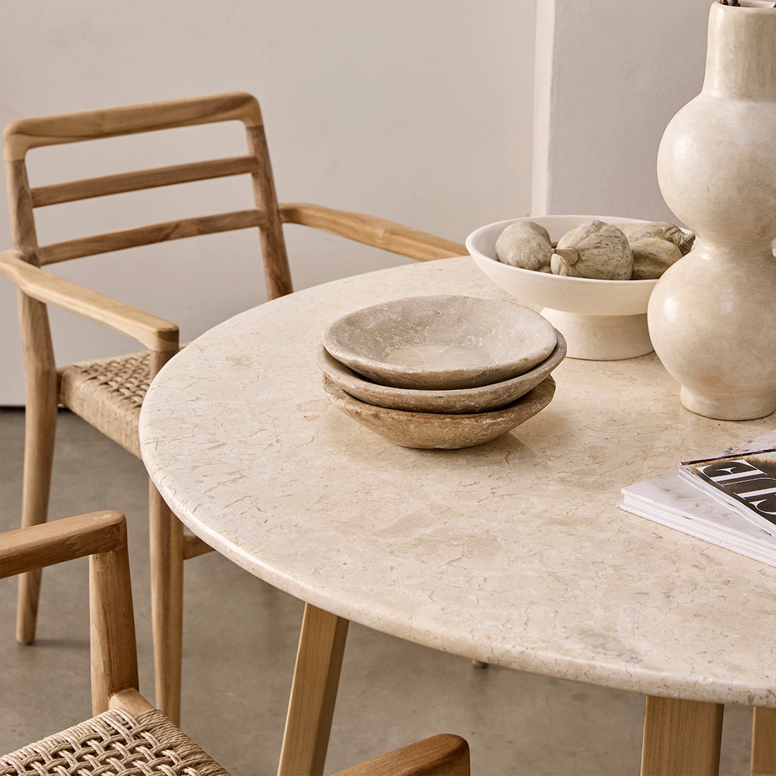 Infinity round marble dining table - Ø 120 cm