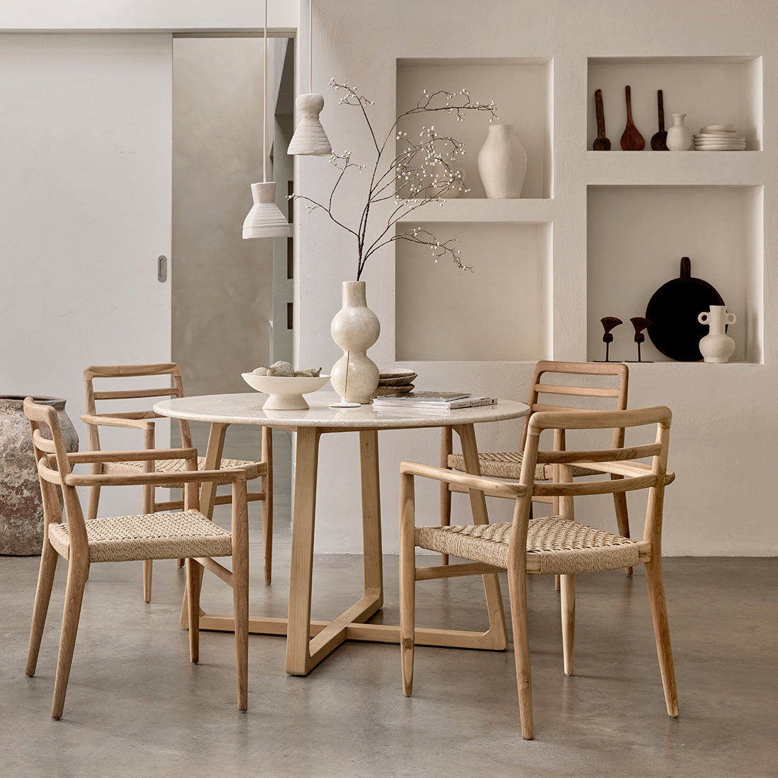 Infinity round marble dining table - Ø 120 cm