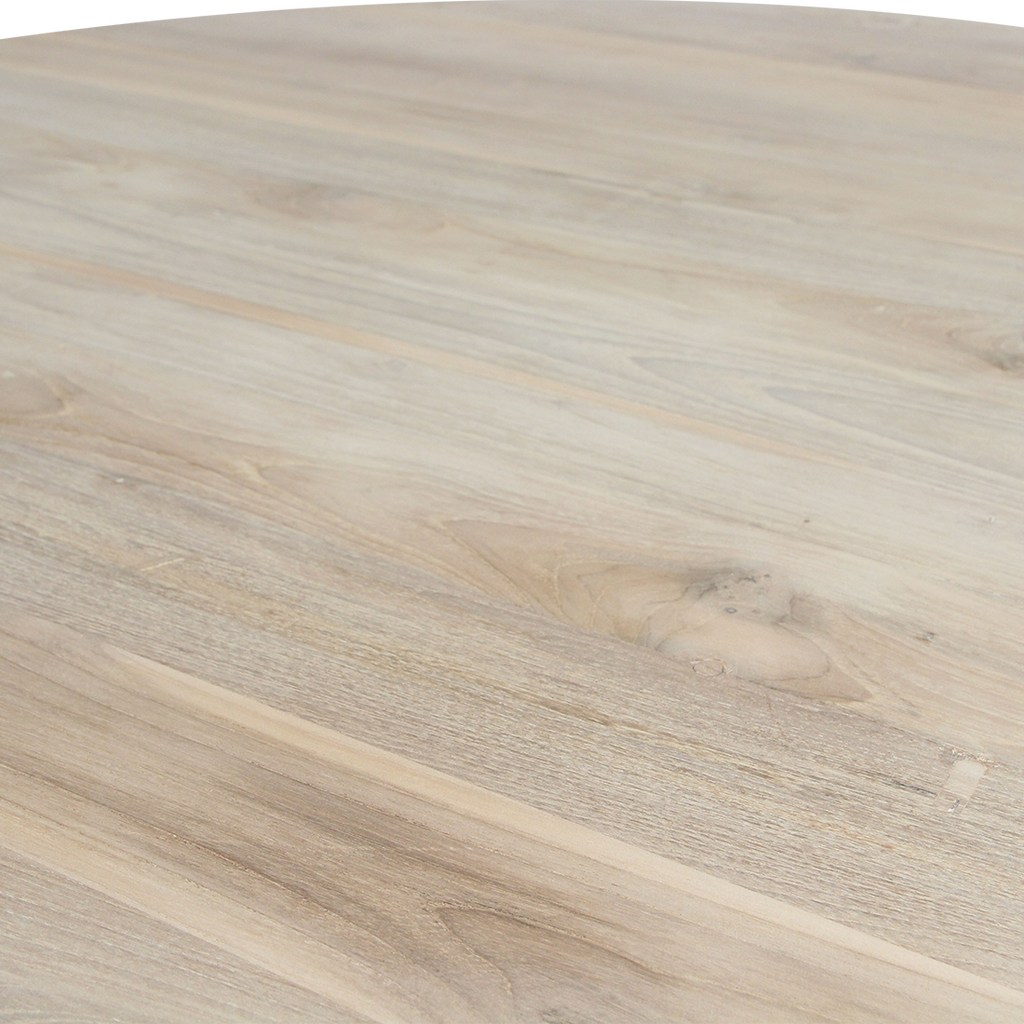 Eiffel teakhouten ronde eettafel - Ø 120 cm