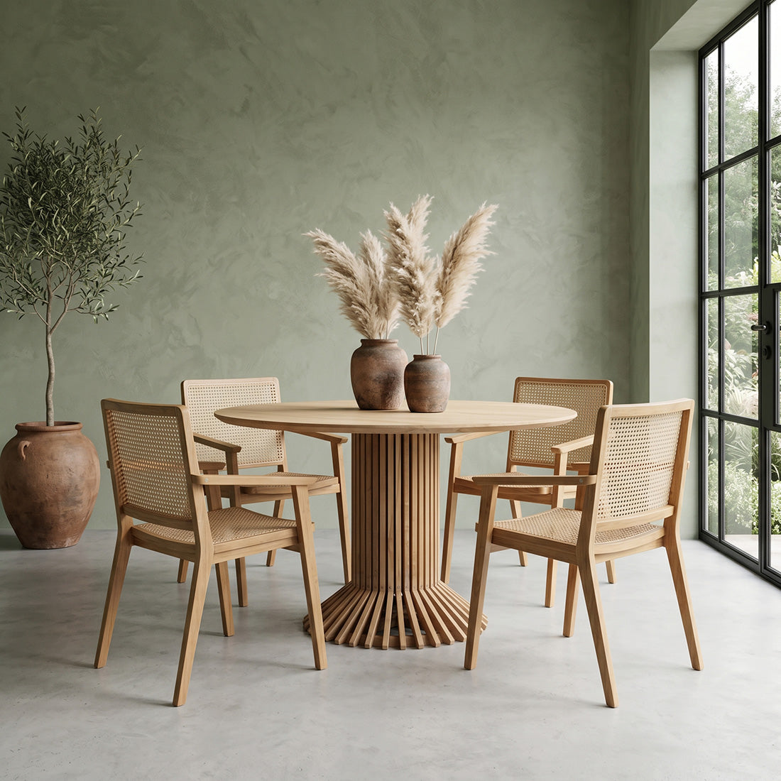 Eiffel Teak Round Dining Table - Ø 140 cm