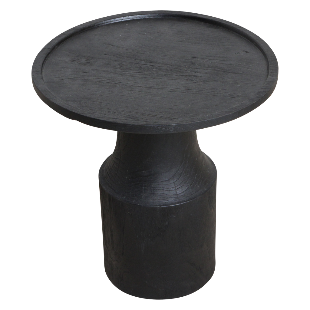 Nero teakhouten bijzettafel Midnight - zwart