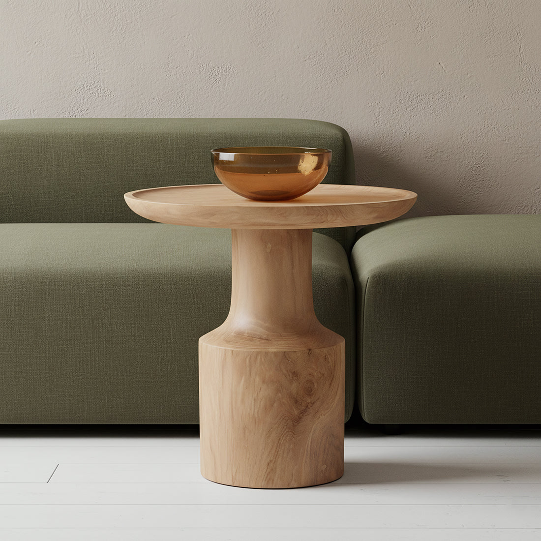 Nero teak side table Day - natural teak