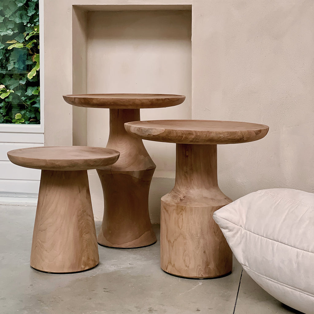 Nero teak side table Day - natural teak