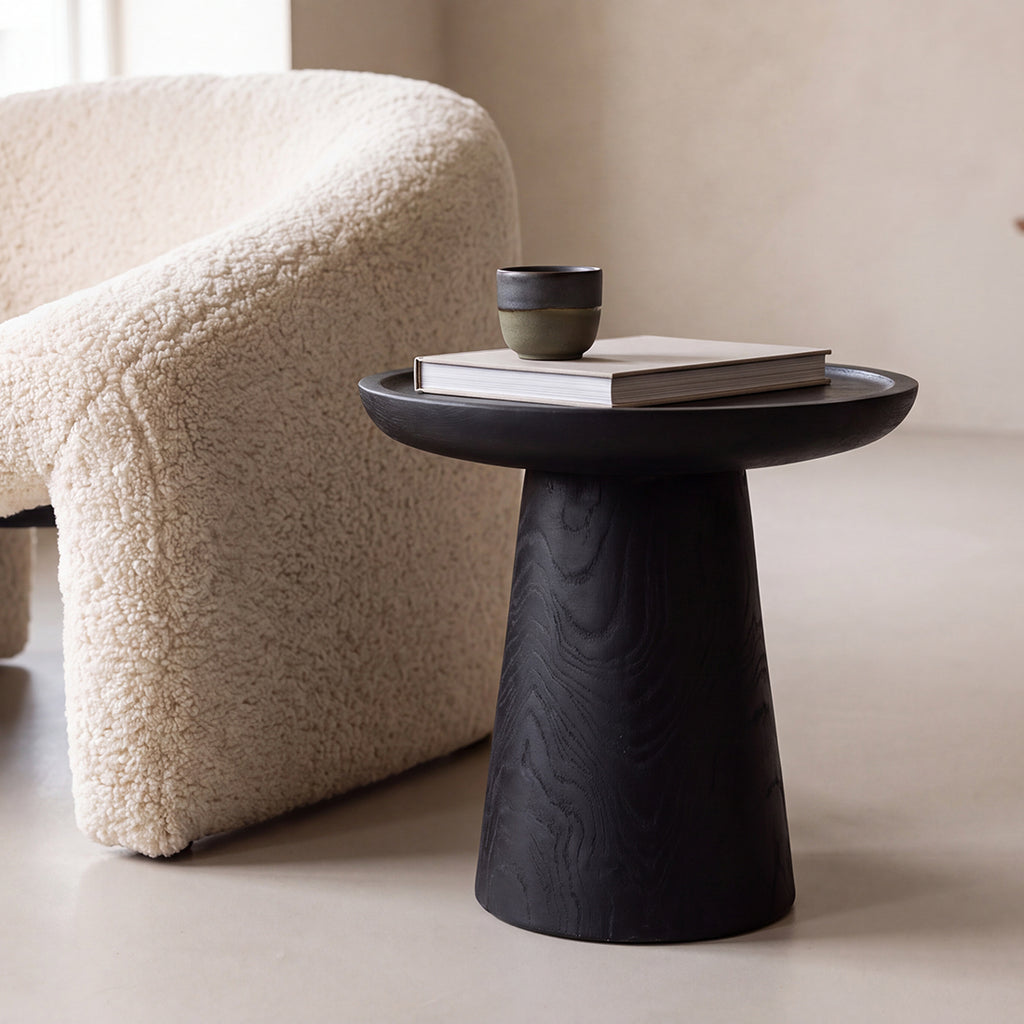 Nero Teak Side Table Dusk - black