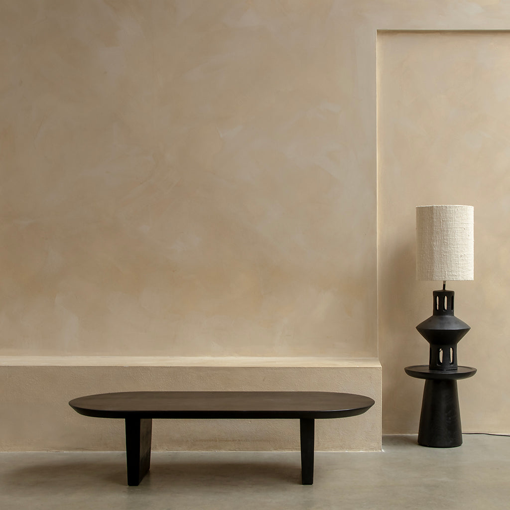 Nero Teak Side Table Dusk - black