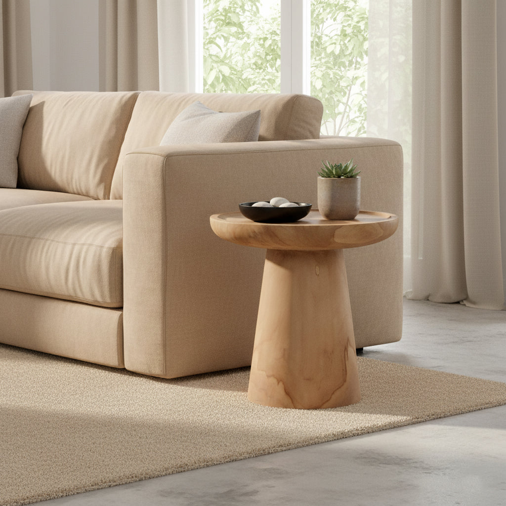 Nero Teak Side Table Ray - Natural Teak