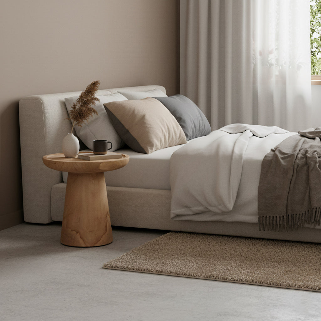 Nero Teak Side Table Ray - Natural Teak