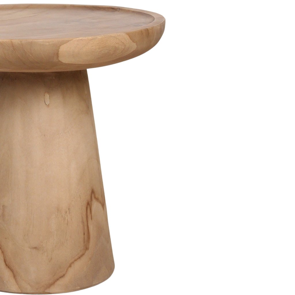 Nero Teak Side Table Ray - Natural Teak