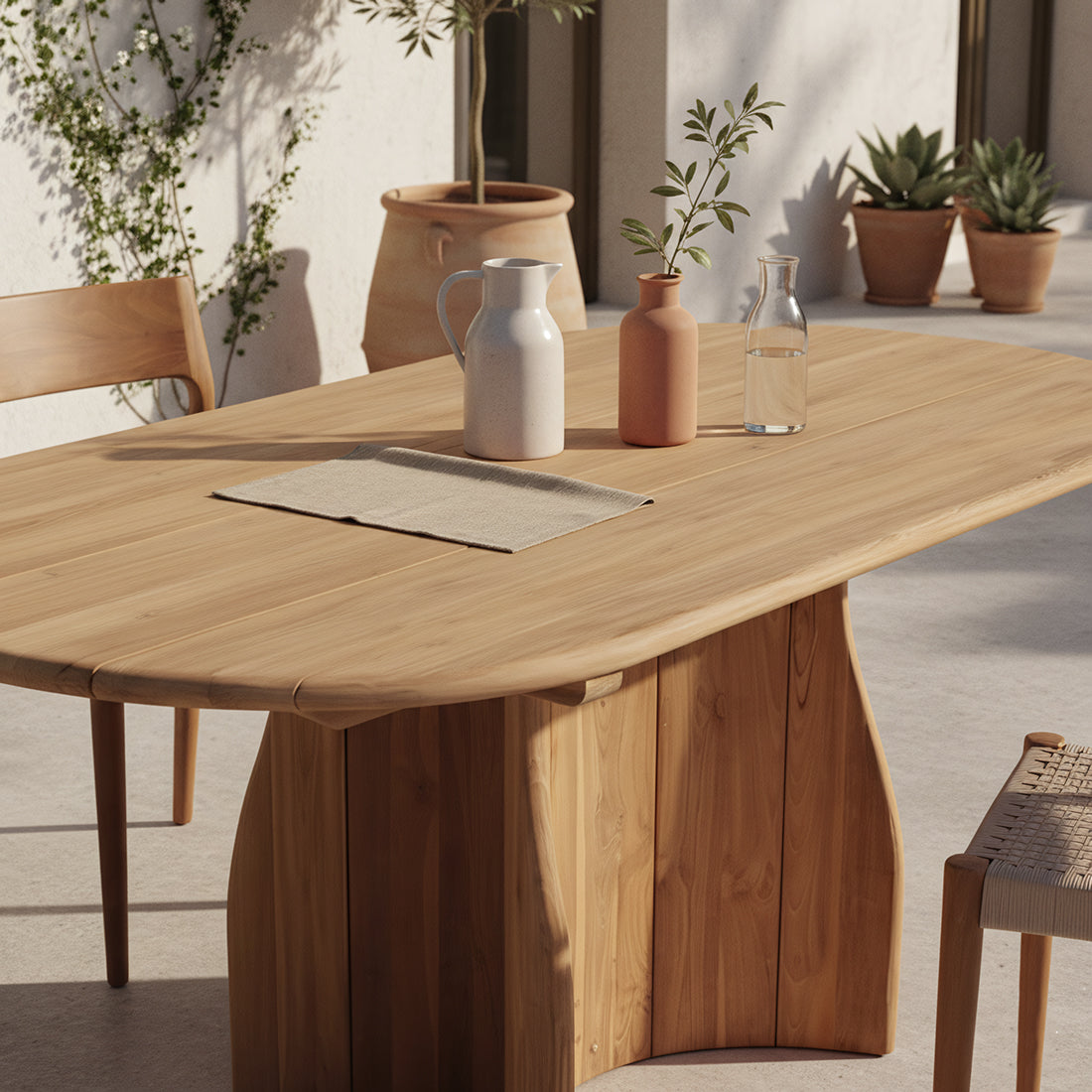 Verano teakhouten ovale tuintafel - 200 cm