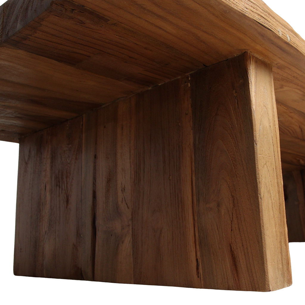 Teakhouten salontafel - FSC-gerecycled - 140x60x30 cm
